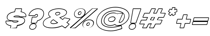 SERVO OUTLINED Black Oblique Font OTHER CHARS