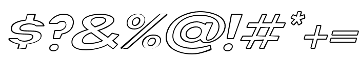 SERVO OUTLINED Oblique Font OTHER CHARS