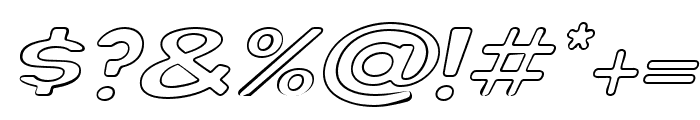 SERVO ROUNDED OUTLINED Oblique Font OTHER CHARS