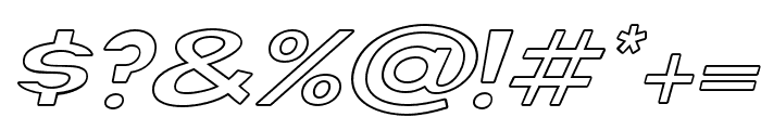 SERVOOUTLINED-Oblique Font OTHER CHARS