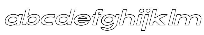 SERVOOUTLINED-Oblique Font LOWERCASE