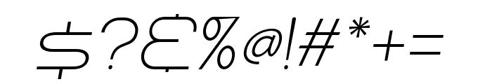 SHARY italic ExtraLight Font OTHER CHARS