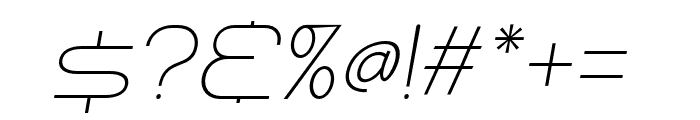 SHARY italic Thin Font OTHER CHARS