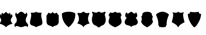 SHIELDS DINGBATS Font LOWERCASE