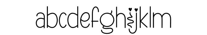 SHINING LOVE Font LOWERCASE