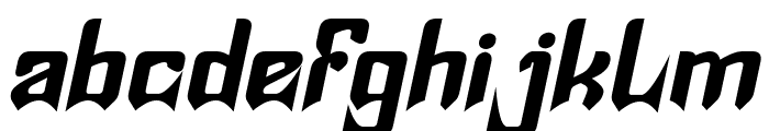 SHINOBI Bold Italic Font LOWERCASE