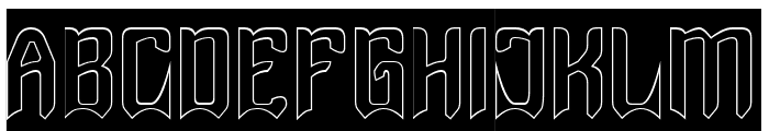 SHINOBI-Hollow-Inverse Font UPPERCASE