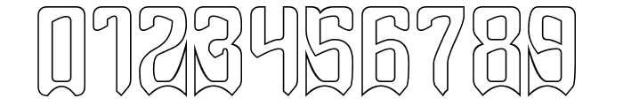 SHINOBI-Hollow Font OTHER CHARS