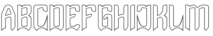 SHINOBI-Hollow Font UPPERCASE