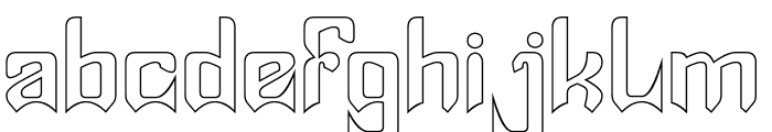 SHINOBI-Hollow Font LOWERCASE