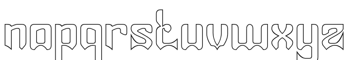 SHINOBI-Hollow Font LOWERCASE