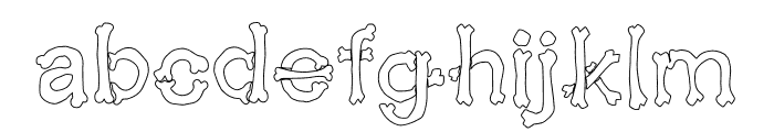 SKELETON KING THIN Font LOWERCASE