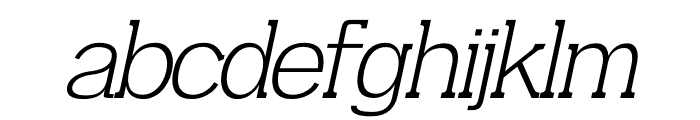 SKINEX LIGHT ITALIC Font LOWERCASE