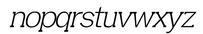 SKINEX LIGHT ITALIC Font LOWERCASE