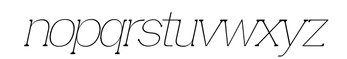 SKINEX THIN ITALIC Font LOWERCASE