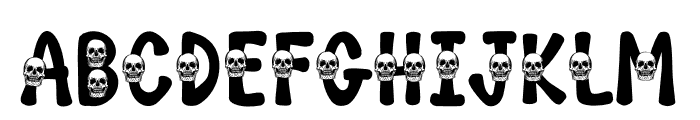 SKULL  ROCK Font UPPERCASE