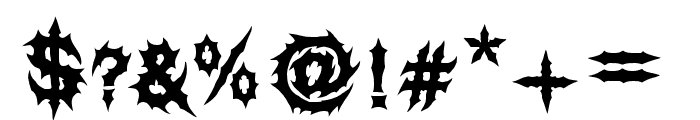 SLAUGHTEROFTHEDEATH-Regular Font OTHER CHARS