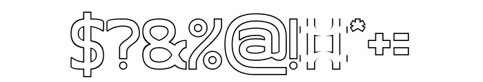 SMART WAYS-Hollow Font OTHER CHARS
