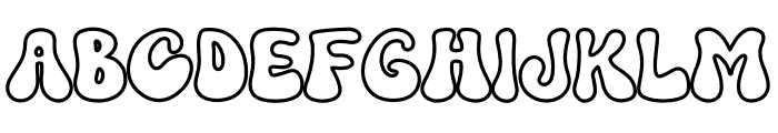 SNOOPY Outline Font UPPERCASE