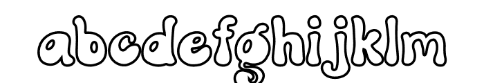 SNOOPY Outline Font LOWERCASE