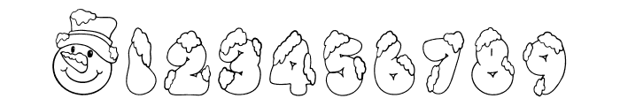 SNOWMAN Doodle Font OTHER CHARS