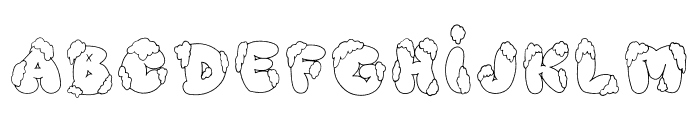 SNOWMAN Doodle Font UPPERCASE