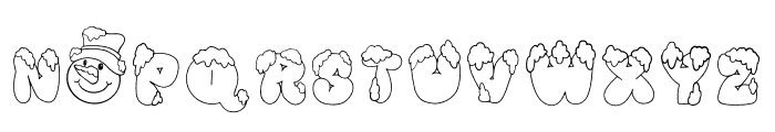 SNOWMAN Doodle Font UPPERCASE