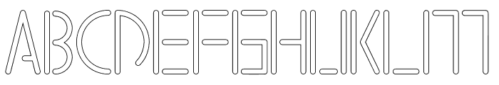 SOFTBOX-Outline Outline Font LOWERCASE