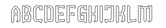 STRAIGHTFORWARD-Hollow Font UPPERCASE