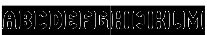 STRANGER THINGS-Hollow-Inverse Font UPPERCASE