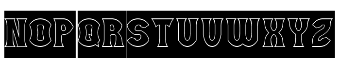 STRANGER THINGS-Hollow-Inverse Font UPPERCASE