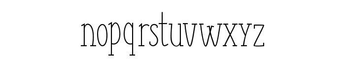 SUNN Line Serif Font LOWERCASE