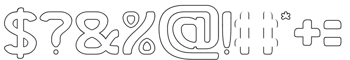 SUPER FRIENDLY-Hollow Font OTHER CHARS