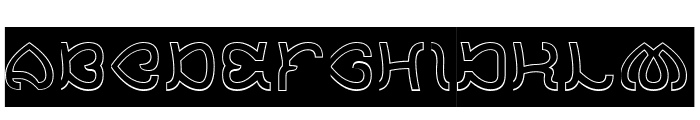 SWEET LOVE-Hollow-Inverse Font UPPERCASE