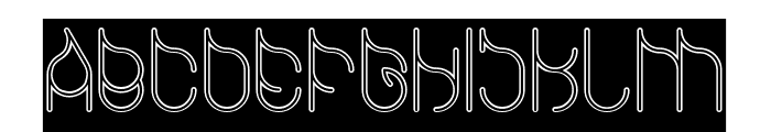 SWINGING SWAN-Hollow-Inverse Font UPPERCASE
