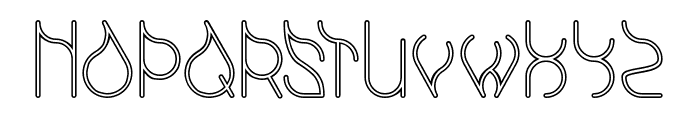 SWINGING SWAN-Hollow Font UPPERCASE