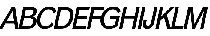 SWISSN SEMI-BOLD ITALIC Font UPPERCASE