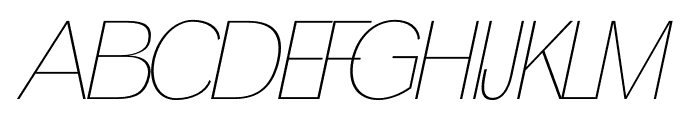 SWISSN THIN ITALIC Font UPPERCASE