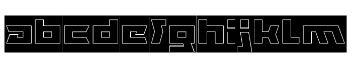 SYMBOLIC-Hollow-Inverse Font LOWERCASE