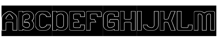 SYNTHETIC RHYTHM-Hollow-inverse Font UPPERCASE