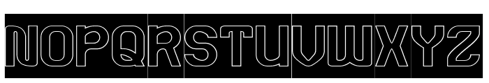 SYNTHETIC RHYTHM-Hollow-inverse Font UPPERCASE