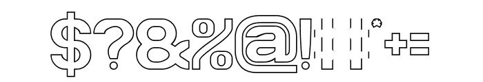 SYNTHETIC RHYTHM-Hollow Font OTHER CHARS