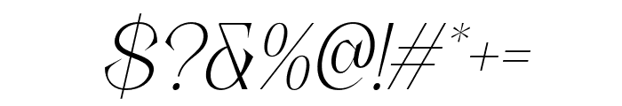 Sabeth Italic Font OTHER CHARS