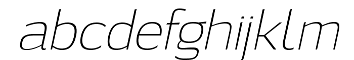 Sabu ExtraLight Italic Font LOWERCASE