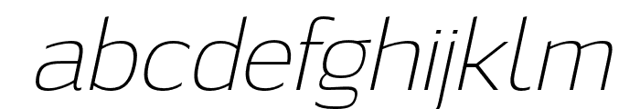 Sabu-ExtraLightItalic Font LOWERCASE