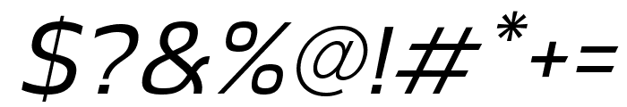 Sabu Regular Italic Font OTHER CHARS