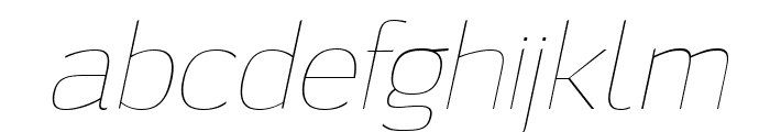 Sabu Thin Italic Font LOWERCASE
