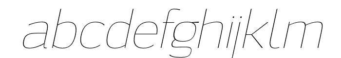 Sabu-ThinItalic Font LOWERCASE