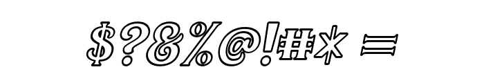 SacredBridgeOutline-Italic Font OTHER CHARS