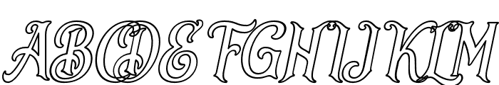 SacredBridgeOutline-Italic Font UPPERCASE